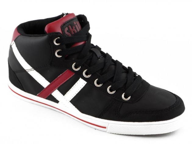 Hoge Sneaker Zwart Rood Skills