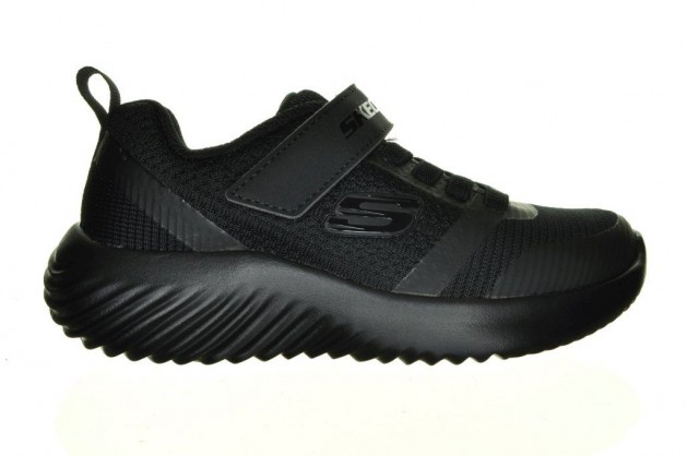 Volledig Zwarte Sneaker Uniform Skechers Velcro