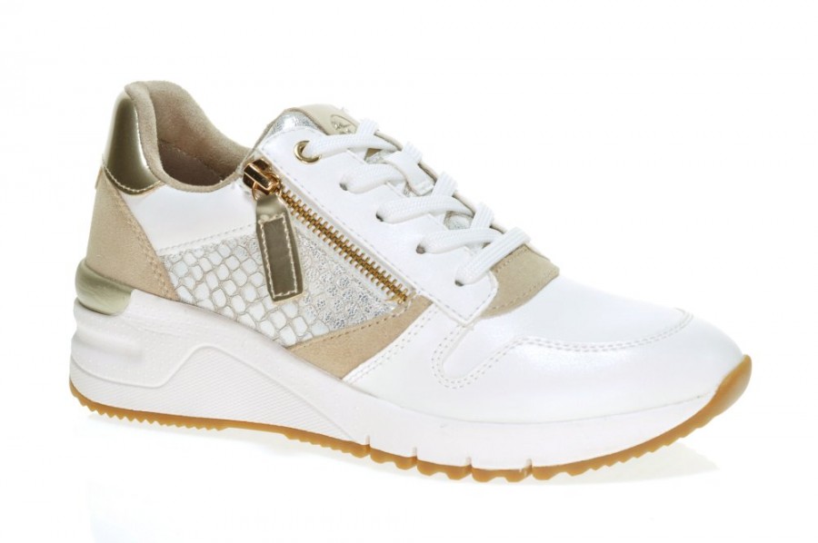 Diagnostiseren Gematigd hoofdstuk Witte Goude Verhoogde Zool Trendy Sneaker Tamaris - Nette schoenen -  Damesschoenen | ModaShoes.nl