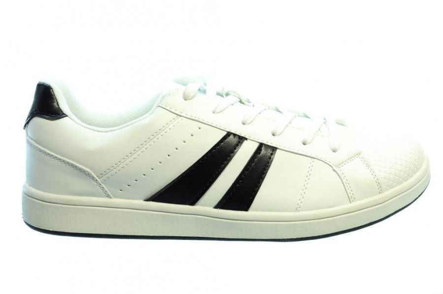 Sprong Op de loer liggen heelal Witte Heren Sneaker Zwart Strepen - SPROX - Merken - Damesschoenen |  ModaShoes.nl