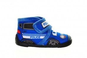 Kinderpantoffel Politieauto Blauw