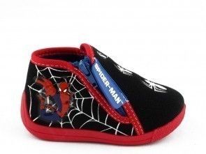 Kinderpantoffel Spiderman Zwart Rood Rits